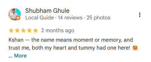 Review regarding Seafood Thali