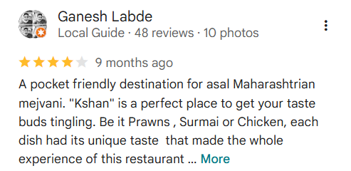 Review regarding Family Dinner