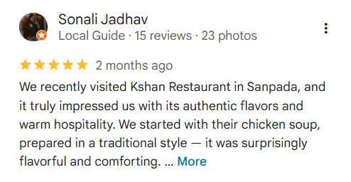Review regarding Ambiance